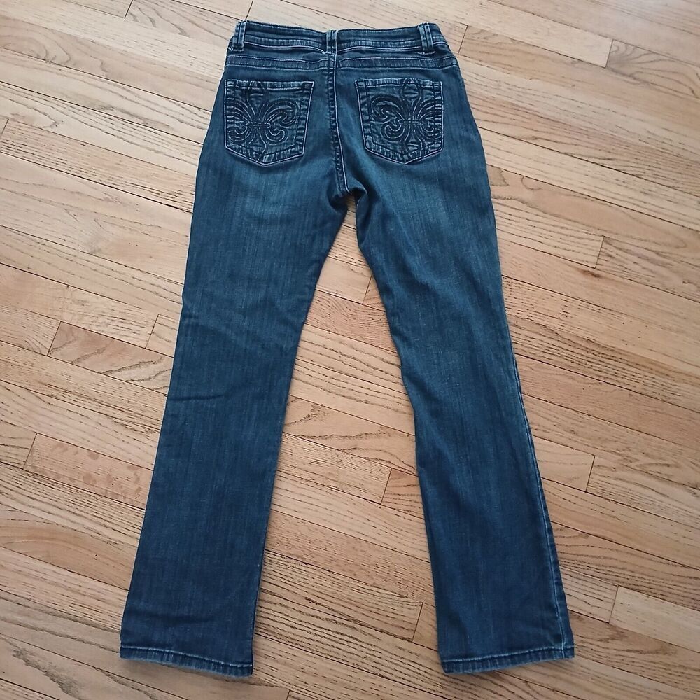 Women's Lee Slender Secret Lower on the Waist Blue Denim Jeans Size 8 MEDIUM